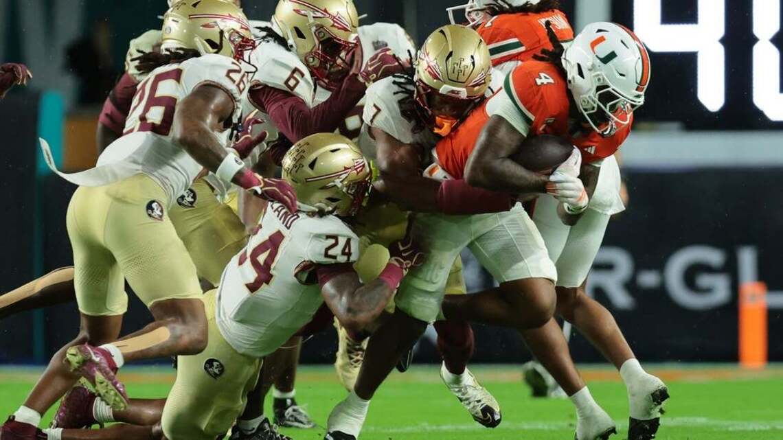 No. 3 Miami escapes upset bid from Florida State with double-OT win 