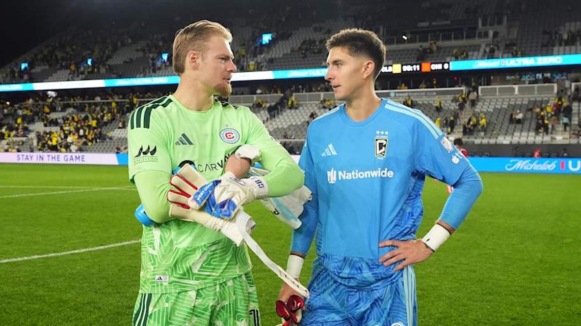  Chris Brady (left) and Patrick Schulte (right) kept clean sheets against each other in MLS action. | Jason Mowry/MLS/Getty Images 