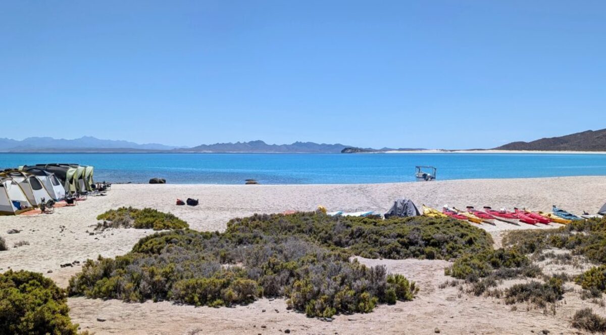  Kayaks and paddleboards are always available on the beach, but you don’t have to use them! Chilling is also an acceptable way to pass the time. Photo credit: Cindy Richards 