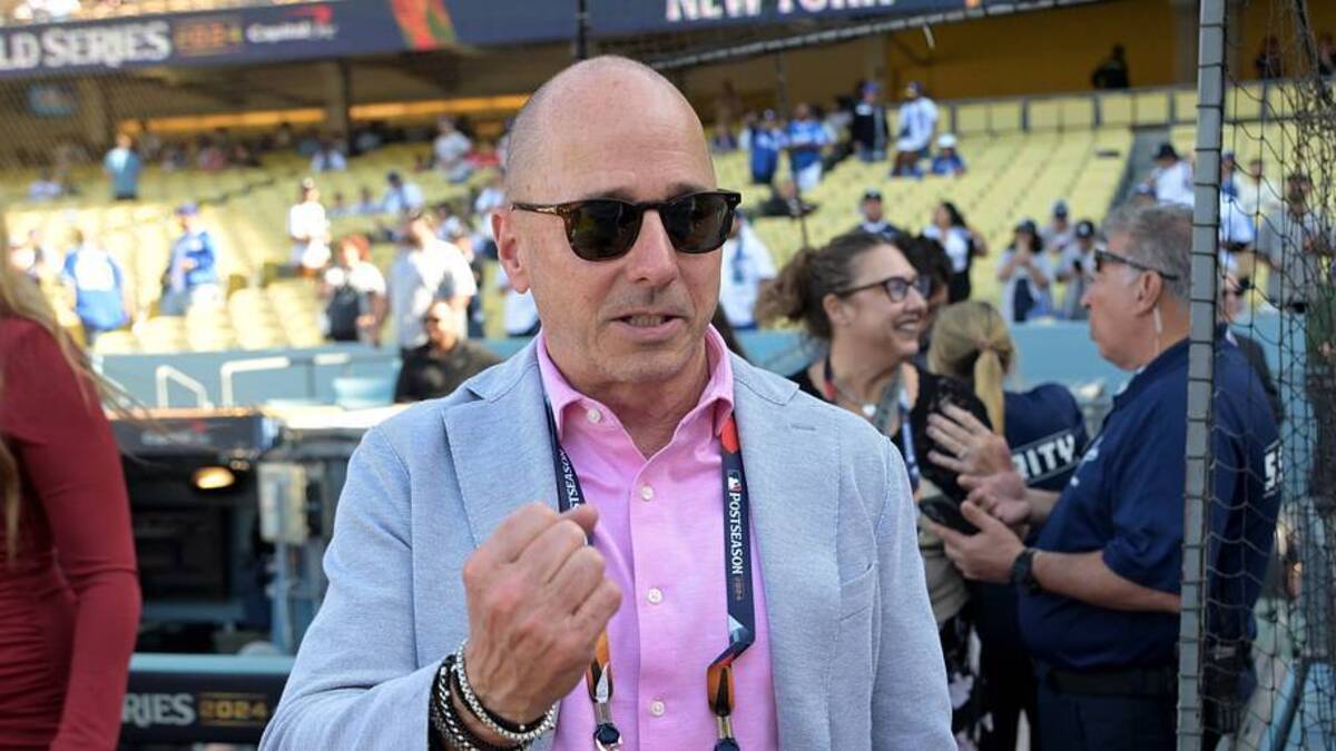  Oct 25, 2024; Los Angeles, California, USA; New York Yankees general manager Brian Cashman before game one against the Los Angeles Dodgers the 2024 MLB World Series at Dodger Stadium. Mandatory Credit: Jayne Kamin-Oncea-Imagn Images | USA TODAY Sports via Reuters Connect 
