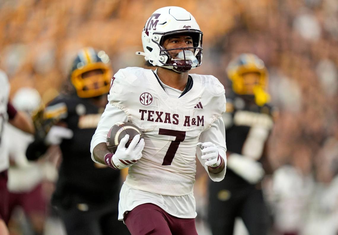  Texas A&M WR KC Concepcion has big-play potential, both downfield and after the catch. (Jay Biggerstaff-Imagn Images) Jay Biggerstaff-Imagn Images