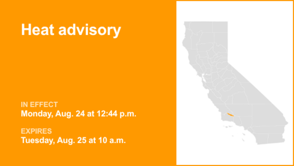 UPDATE: Heat advisory for Cuyama Valley until Tuesday morning 