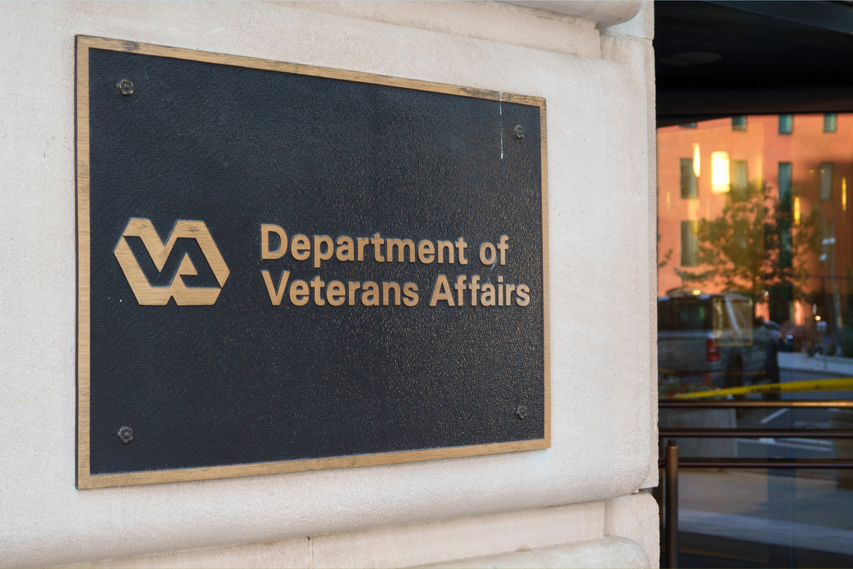  A plaque is displayed outside the Department of Veterans Affairs headquarters on June 2, 2026, in Washington, D.C. 