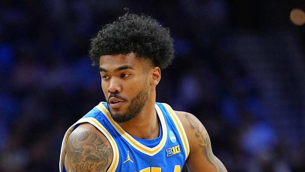 Mar 22, 2026; Philadelphia, PA, USA; UCLA Bruins guard Donovan Dent (2) dribbles there ball against the UCLA Bruins in the first half during a second round game of the men's 2026 NCAA Tournament at Xfinity Mobile Arena. Mandatory Credit: Kyle Ross-Imagn Images | Kyle Ross-Imagn Images 
