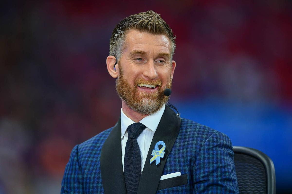  ATLANTA, GA - DECEMBER 28: ESPN broadcaster Marty Smith during the College Football Playoff Semifinal game between the LSU Tigers and the Oklahoma Sooners on December 28th, 2019 at the Chick-fil-A Peach Bowl in Mercedes-Benz Stadium in Atlanta, GA. (Photo by Rich von Biberstein/Icon Sportswire via Getty Images) 