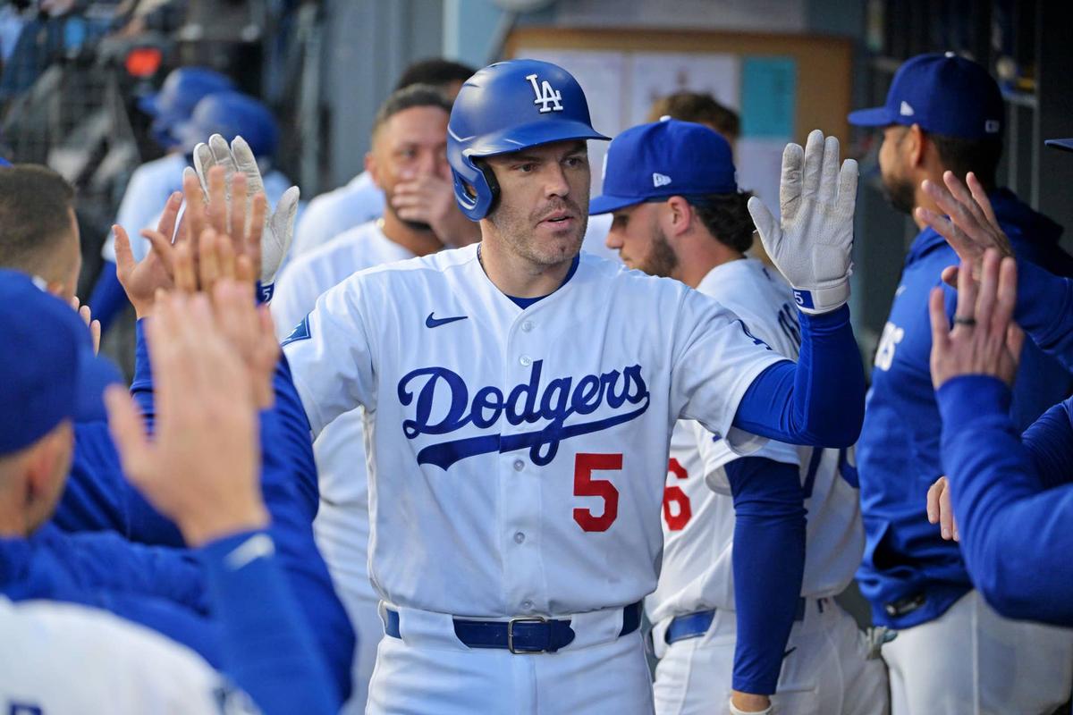  Los Angeles Dodgers first baseman Freddie Freeman (5) © Jayne Kamin-Oncea-Imagn Images