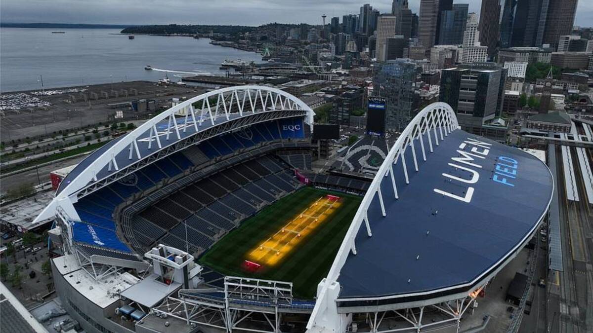  Seattle's Lumen Field has installed new grass for the tournament. | Steph Chambers/Getty Images 