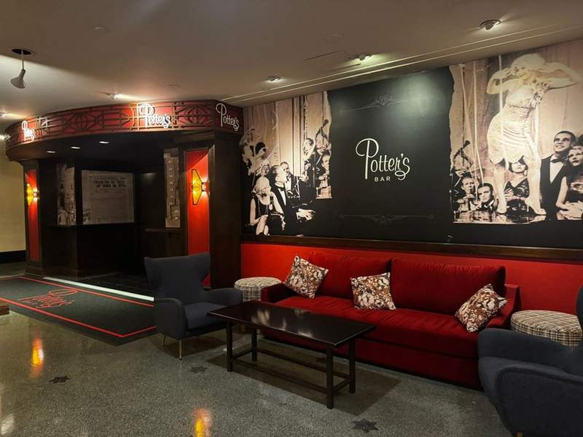 Exterior of Potter's, the speakeasy-style bar at the Palmer House  Hilton , a hidden gem I didn't get a chance to visit this time. Photo credit: Emily Molina 