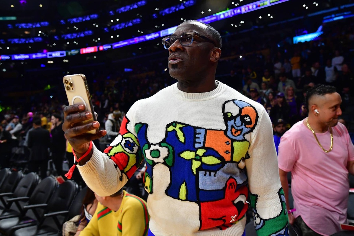  Former NFL player Shannon Sharpe attends a Los Angeles Lakers game. Gary A. Vasquez-Imagn Images