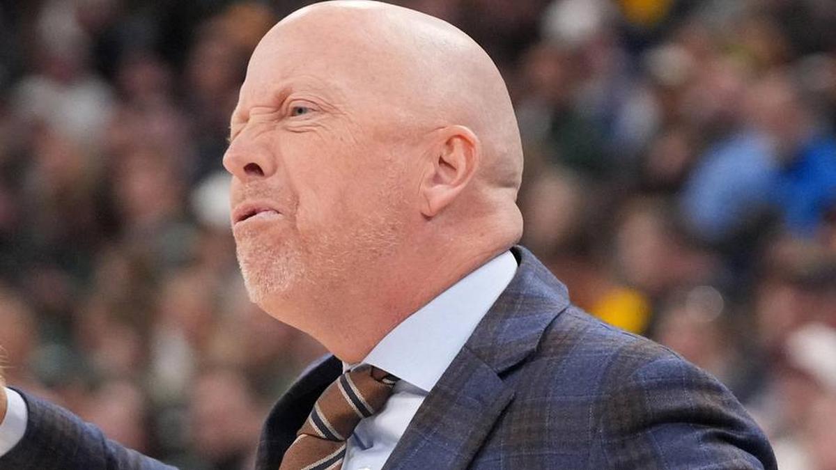  Mar 13, 2026; Chicago, IL, USA; UCLA Bruins head coach Mick Cronin yells at his team in the game against the Michigan State Spartans during the first half at United Center. Mandatory Credit: David Banks-Imagn Images | David Banks-Imagn Images 