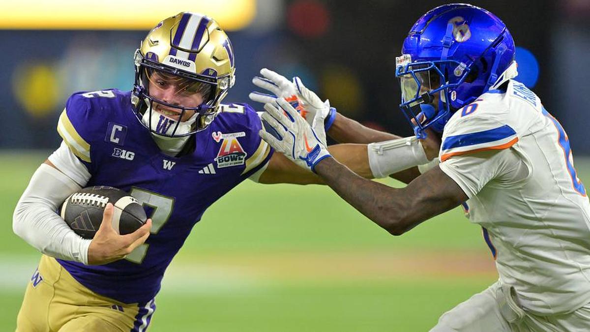  Demond Williams nearly left in the offseason for LSU, but after a standoff with Washington, he's back in Huskies purple and gold. | Jayne Kamin-Oncea-Imagn Images 
