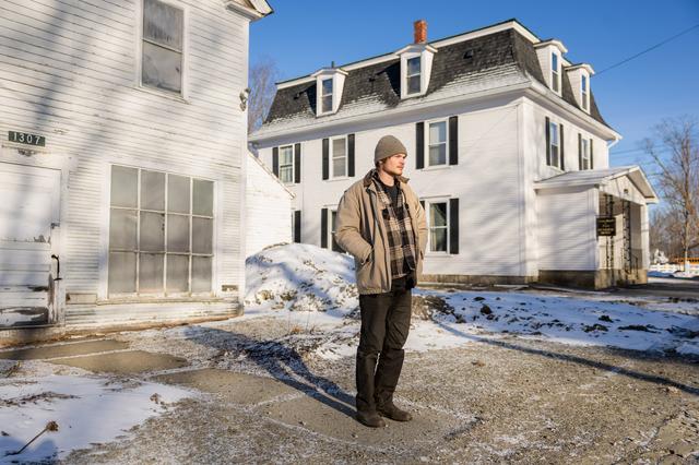  Samuel Stover goes to Sterling College in Craftsbury Common, Vermont, which his mother also attended. He likes the size of the small school, where he has teachers "who I feel like I really connect with on a deeper level than just, ‘I'm a student and I hand in papers,' " Stover says. Credit: Oliver Parini for The Hechinger Report