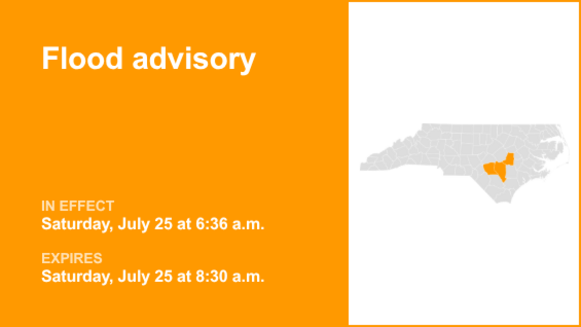 UPDATE: Flood advisory issued for the Piedmont region until Saturday midday 
