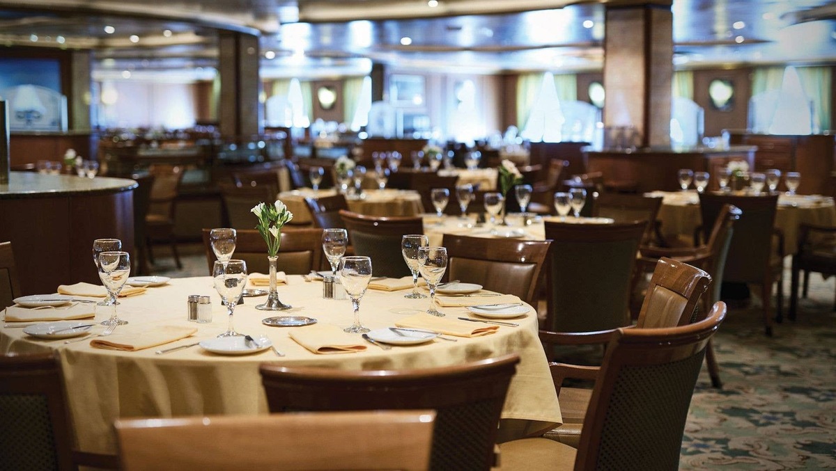  On sea days, Princess Cruises opens up one of its main dining rooms during the day to offer a space for passengers to play games. 