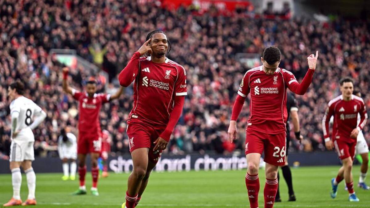  Ngumoha (left) is expected to take on a prominent role at Liverpool. | Liverpool FC/Getty Images 