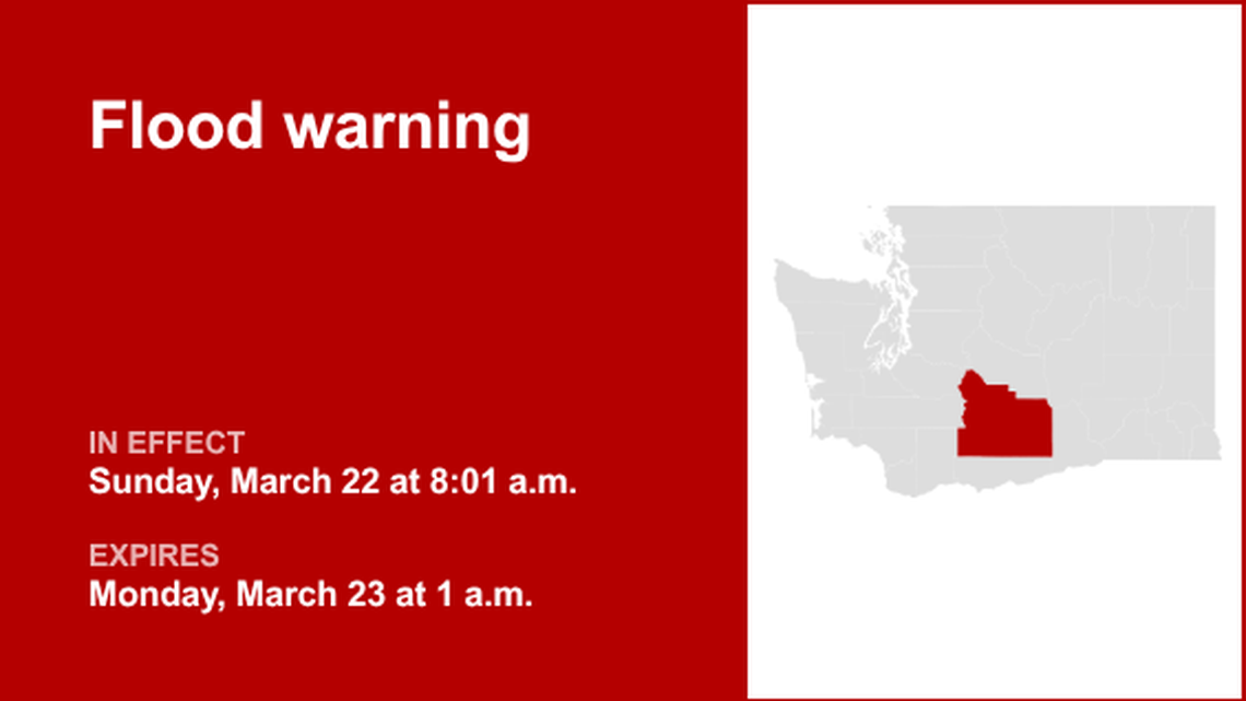 UPDATE: Flood warning in place for Yakima County until early Thursday 
