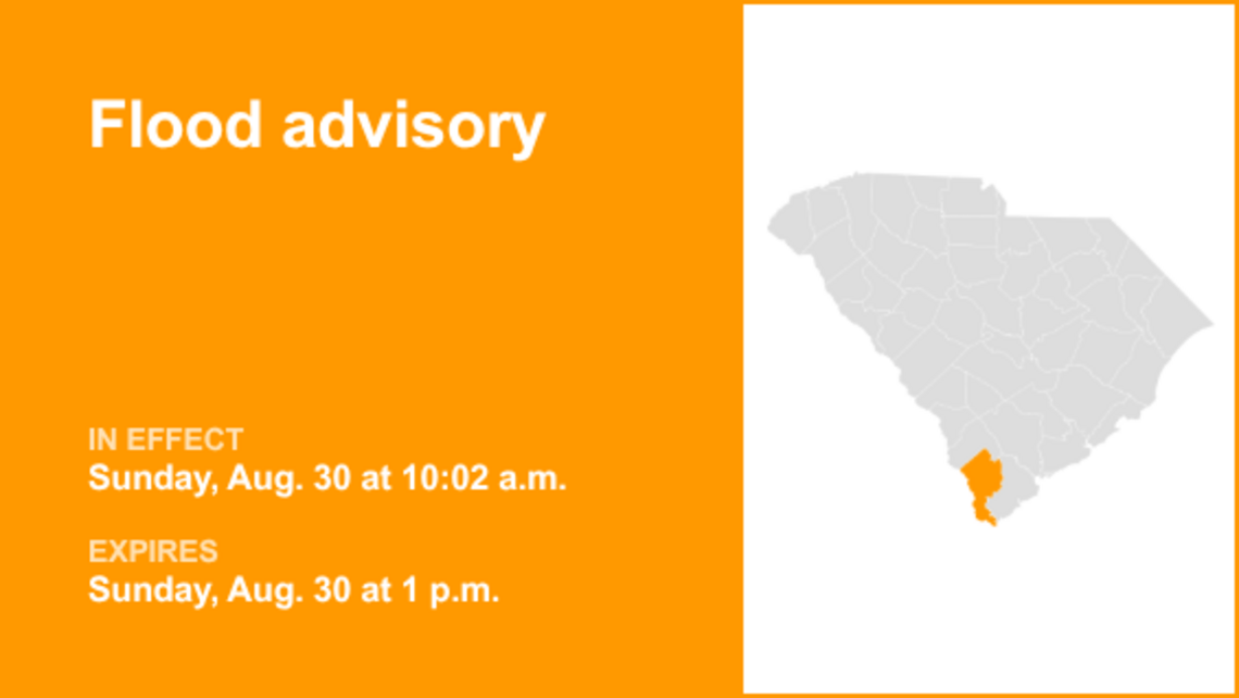 Flood advisory affecting Jasper County Sunday afternoon due to substantial rain 