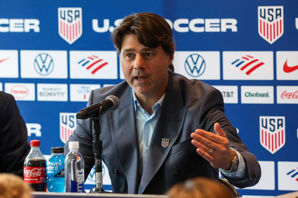  The US Men's National Team's (USMNT) head coach Argentine Mauricio Pochettino speaks during the announcement of the USMNT 2026 World Cup roster in New York, on May 26, 2026. (Photo by TIMOTHY A. CLARY / AFP via Getty Images) Photo by TIMOTHY A. CLARY / AFP via Getty Images