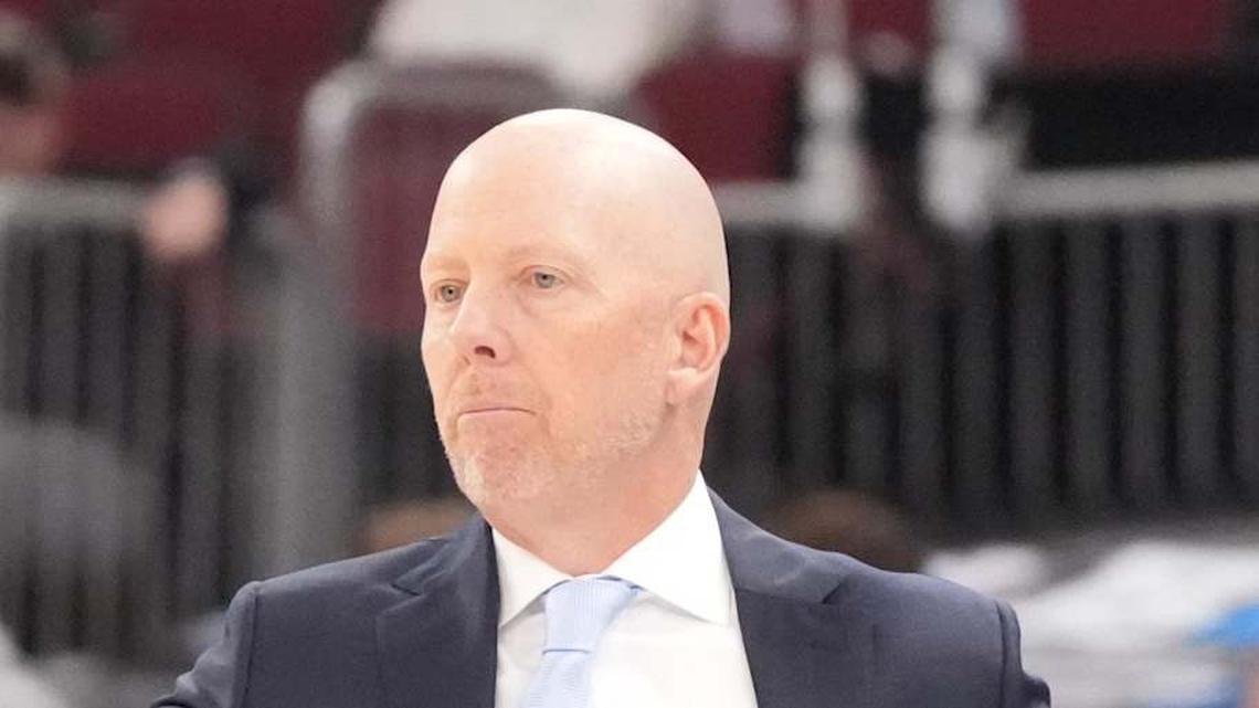  Mar 12, 2026; Chicago, IL, USA; UCLA Bruins head coach Mick Cronin gestures to his team against the Rutgers Scarlet Knights during the first half at United Center. Mandatory Credit: David Banks-Imagn Images | David Banks-Imagn Images 