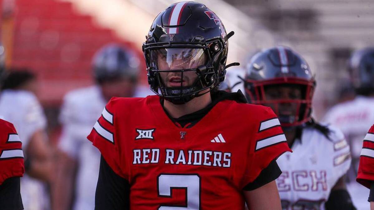  Texas Tech's Brendan Sorsby looks on during the spring football game, Friday, April 17, 2026, at Jones AT&T Stadium. | Nathan Giese/Avalanche-Journal / USA TODAY NETWORK via Imagn Images 