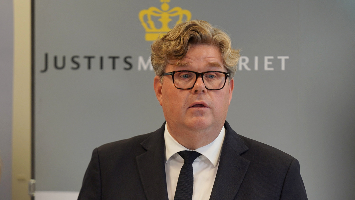 Swedish Justice Minister Gunnar Strommer speaks during a press conference in Copenhagen, Denmark, August 21, 2024. REUTERS/Tom Little