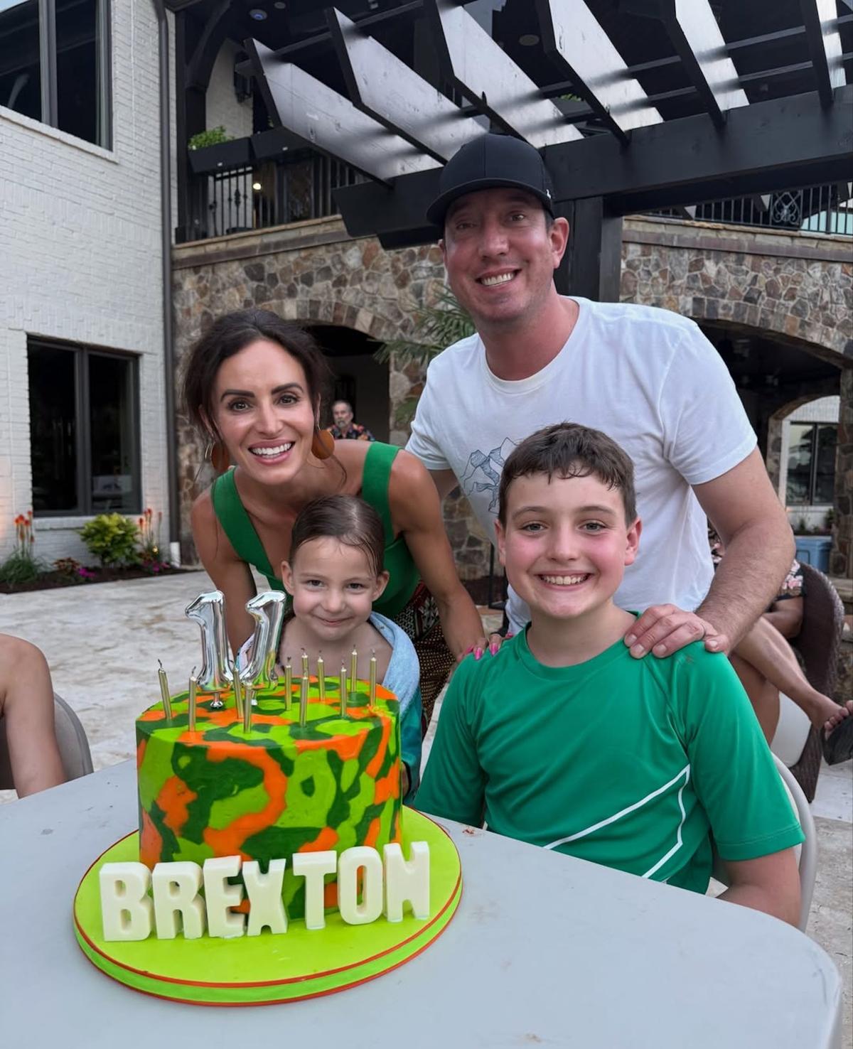 Kyle Busch and family celebrate Brexton's 11th birthday