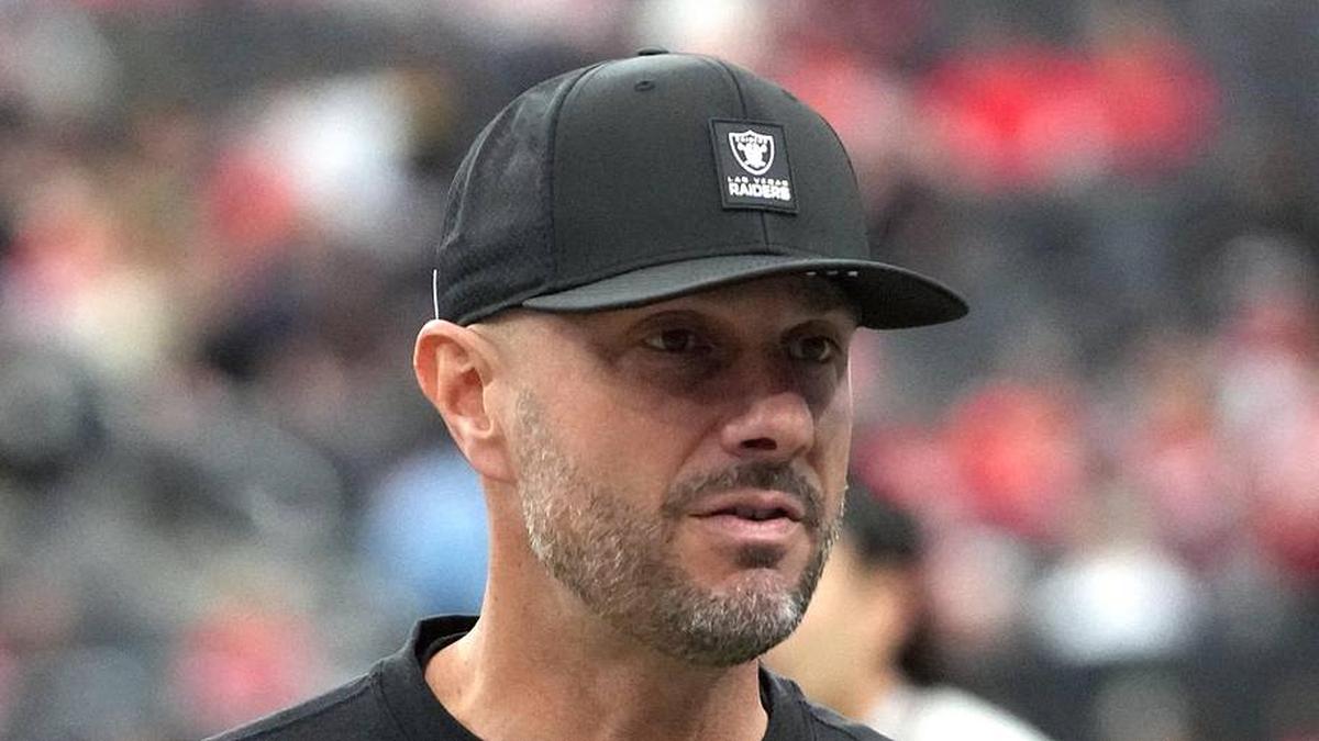  Jan 4, 2026; Paradise, Nevada, USA; Las Vegas Raiders general manager John Spytek reacts during the game against the Kansas City Chiefs at Allegiant Stadium. Mandatory Credit: Kirby Lee-Imagn Images | Kirby Lee-Imagn Images 