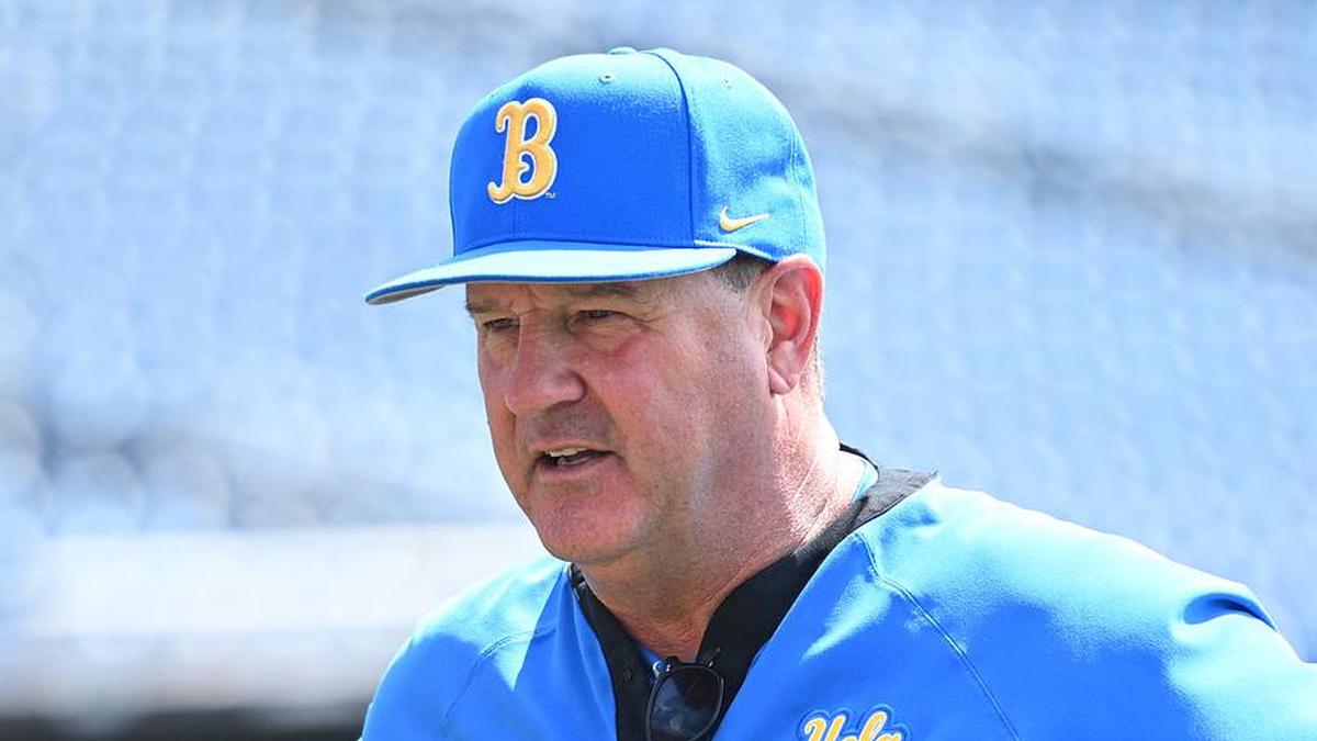  Jun 14, 2025; Omaha, Neb, USA; UCLA Bruins head coach John Savage on the field before the game against the Murray State Races at Charles Schwab Field. Mandatory Credit: Steven Branscombe-Imagn Images | Steven Branscombe-Imagn Images 