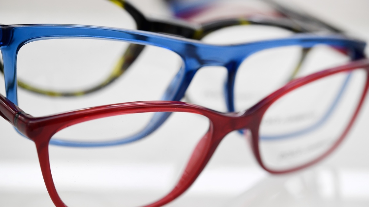 A picture taken on July 2, 2018 shows glasses on display in Brest, western France. (Photo by Fred TANNEAU / AFP)        (Photo credit should read FRED TANNEAU/AFP via Getty Images)