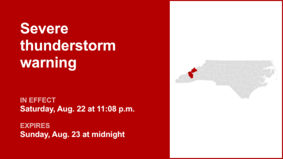 UPDATE: Severe thunderstorm warning previously issued for Madison County will expire at midnight 