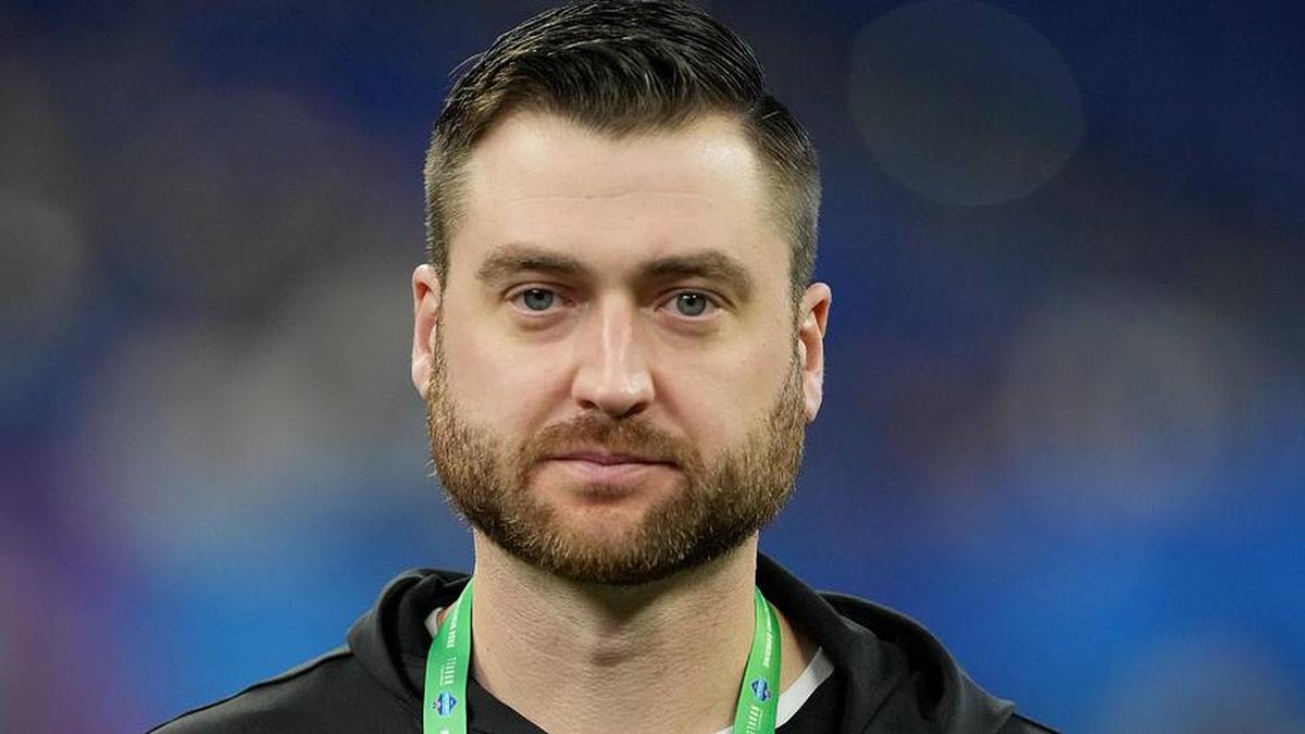  Mar 2, 2024; Indianapolis, IN, USA; New Orleans Saints quarterbacks coach Andrew Janocko during the 2024 NFL Combine at Lucas Oil Stadium. Mandatory Credit: Kirby Lee-Imagn Images | Kirby Lee-Imagn Images 