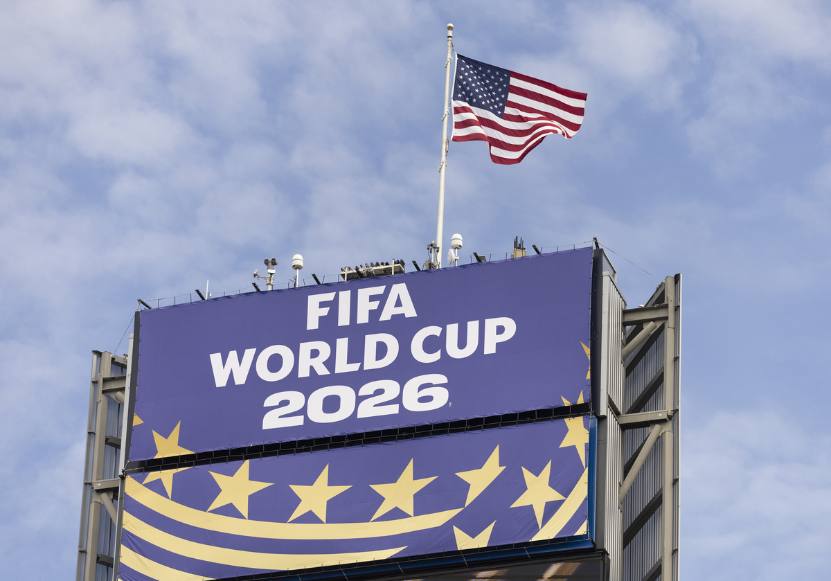 A United States flag waves before the FIFA World Cup 2026 Group D match between USA and Australia at Seattle Stadium on June 19, 2026 in Seattle, Washington.