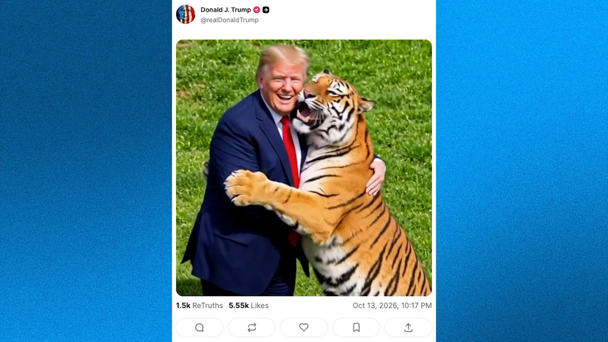 Trump posts AI video of himself taming tiger after fatal UK zoo mauling ...