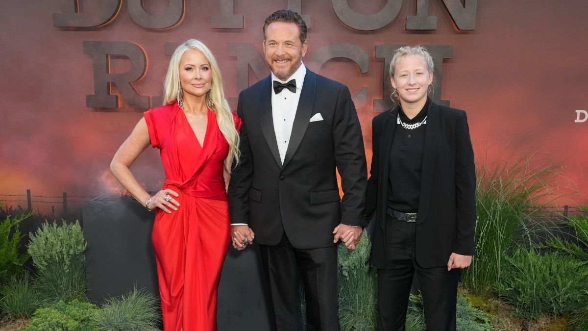 Cynthia Daniel, Cole Hauser and Steely Rose Hauser in 2026Getty