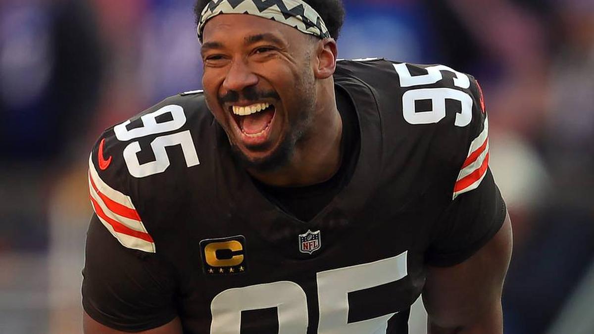  Myles Garrett was traded to the Rams this offseason after breaking the NFL's single-season sack record in 2025. | Jeff Lange / USA TODAY NETWORK via Imagn Images 