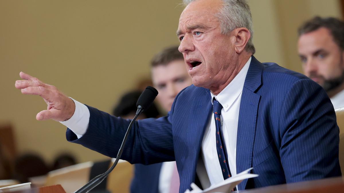 U.S. Health and Human Services Secretary Robert F. Kennedy Jr. testifies during a hearing of the House Committee on Ways and Means on Capitol Hill on Thursday, April 16, 2026, in Washington, D.C.