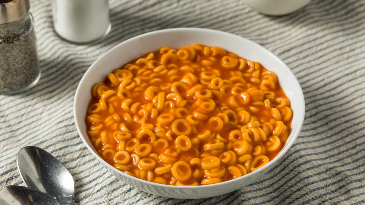 Homemade Canned Pasta Spaghetti Rings in Tomato Sauce