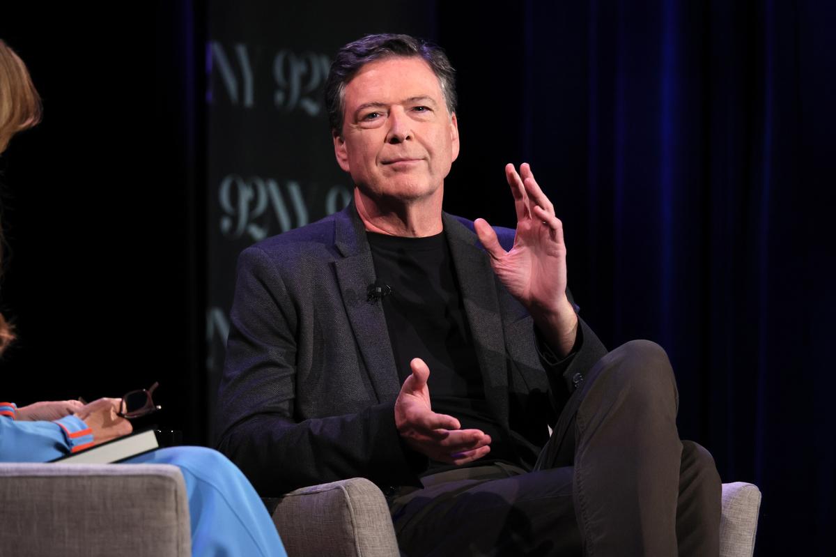  Former FBI Director James Comey on May 30, 2023, in New York City. 