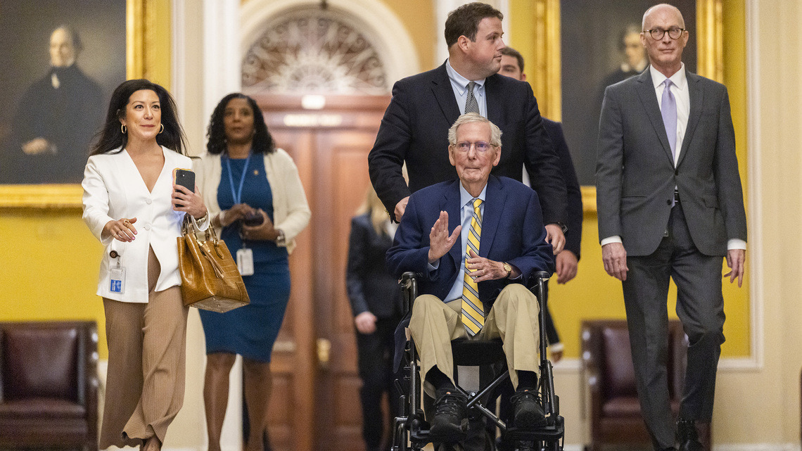 After lengthy absence, McConnell returns to Senate