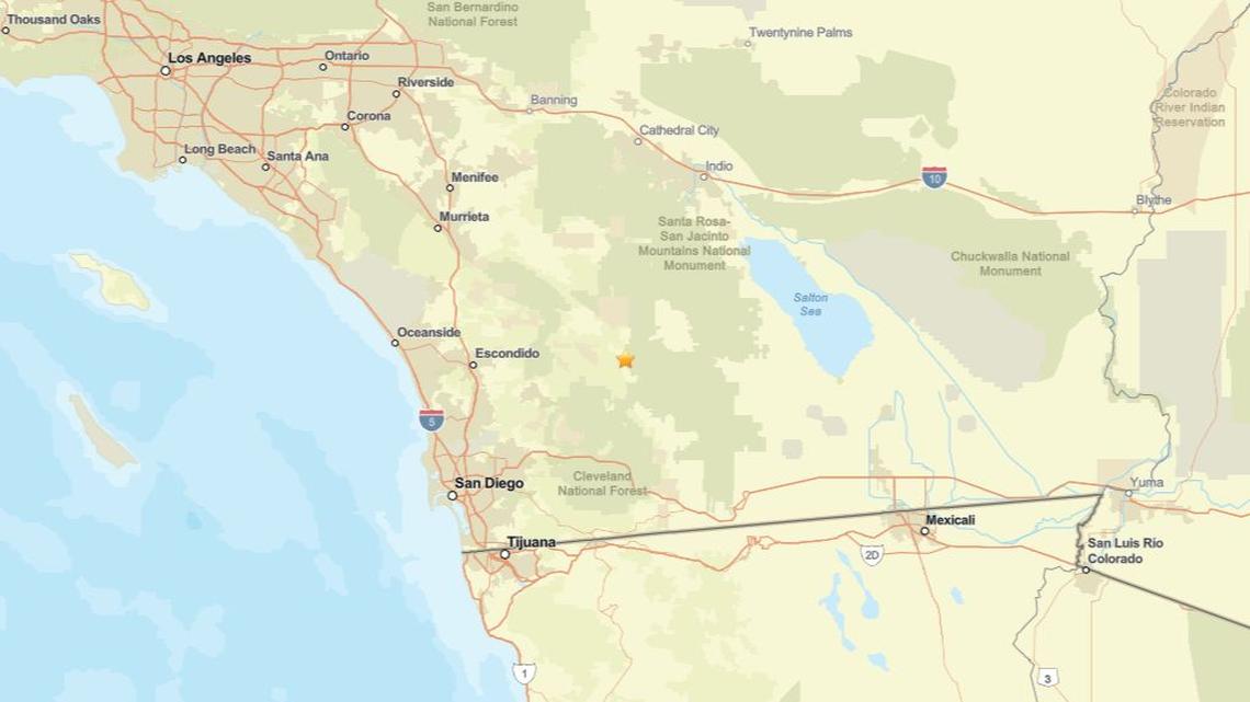 2.4 magnitude earthquake struck near Julian, CA on March 2 