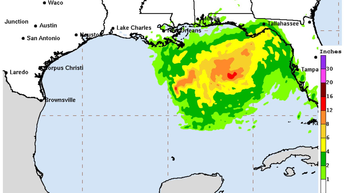 Tropical depression spins across Gulf, expected to bring high winds, heavy rains 