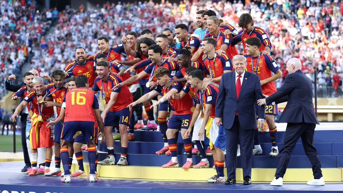 FIFA Crops President Donald Trump Out of Spain's World Cup Celebration Photo After Medal Ceremony 