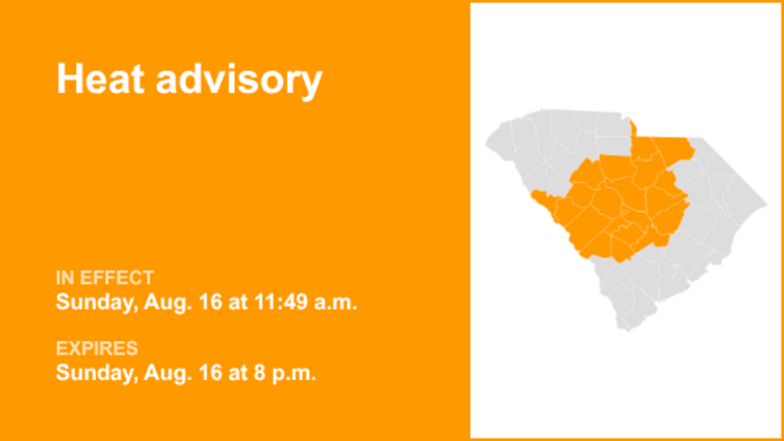 UPDATE: Heat advisory affecting Midlands until Monday evening 