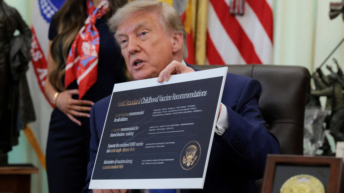 Trump order reduces vaccine schedule, seeks to split MMR shot
