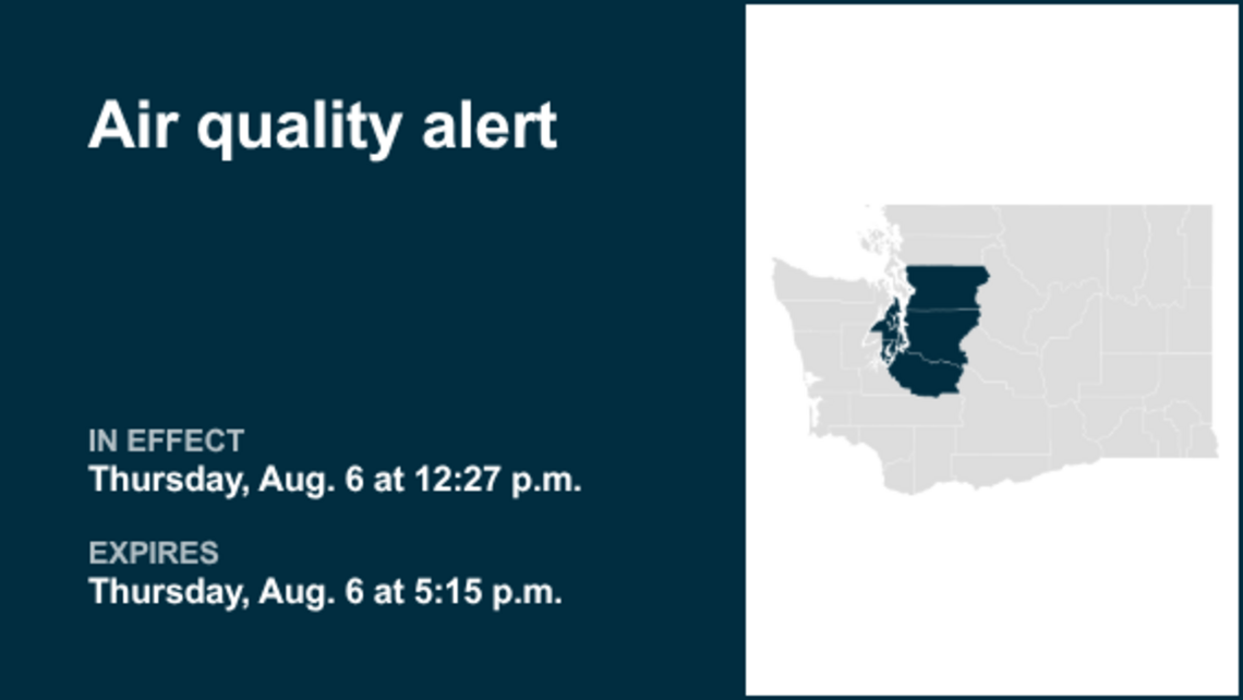 UPDATE: Air quality alert for Puget Sound region for Friday 