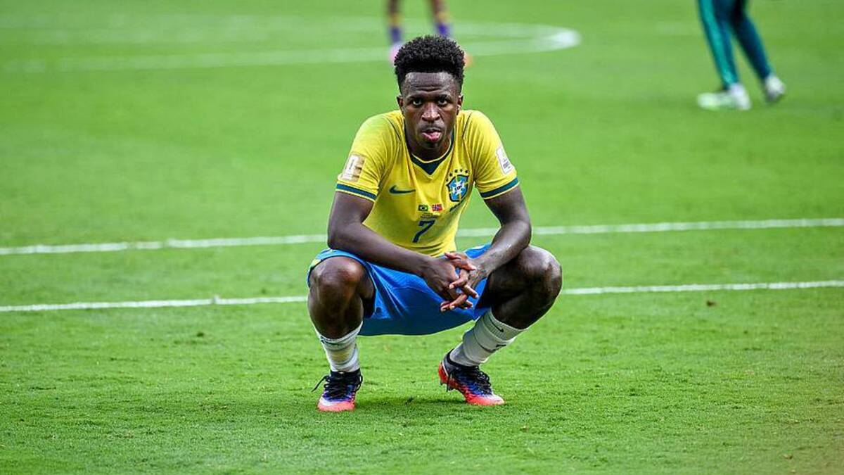  Vinícius Jr ended his 2026 World Cup with four goals, the most by any Brazil player. | Angela Weiss/AFP/Getty Images 