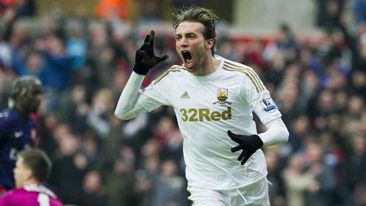  Michu's goal celebration was iconic. | IMAGO/Colorsport 