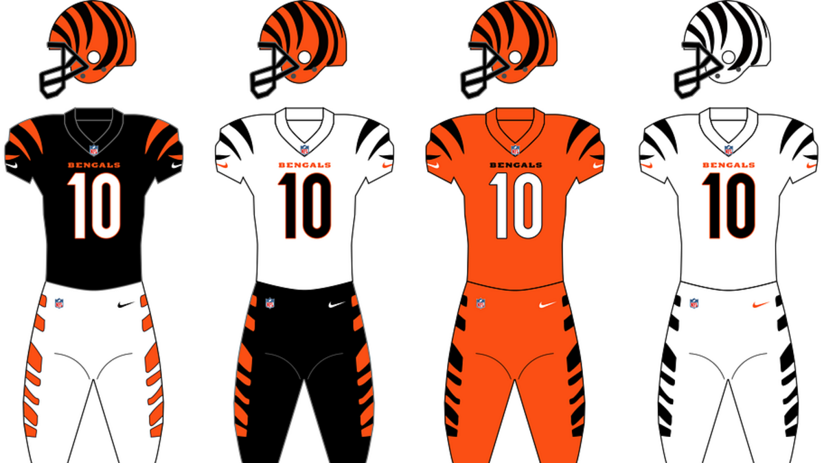  The stripes on Bengals' uniforms bring them all together. | Photo via Wikipedia. 