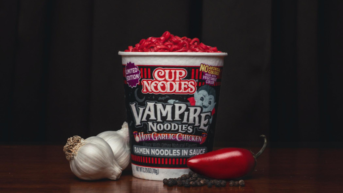Cup Noodles has a bloody new flavor. And a casket