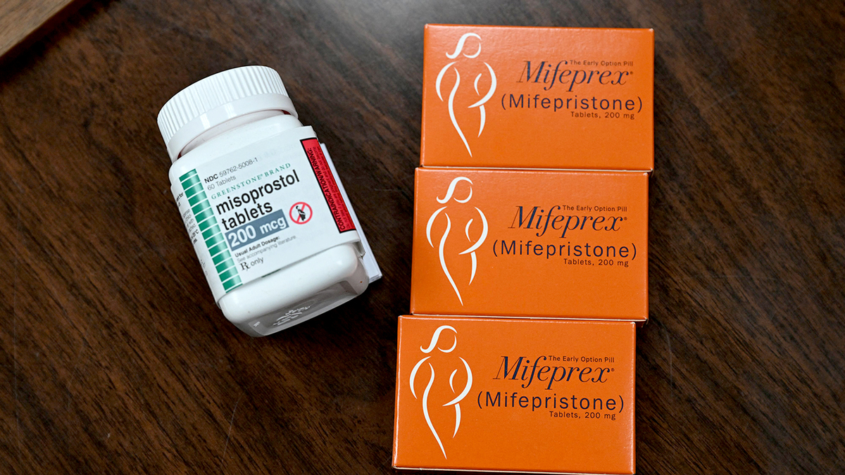 Mifepristone (Mifeprex) and Misoprostol, the two drugs used in a medication abortion, are seen at the Women's Reproductive Clinic, which provides legal medication abortion services, in Santa Teresa, New Mexico, on June 17, 2022. Mifepristone is taken first to stop the pregnancy, followed by Misoprostol to induce bleeding. (Robyn Beck/AFP/Getty Images/TNS)